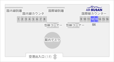 1F カウンター No.12 ~ 13
